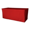 thumbnail image 1 of LA Linen TCpop-fit-72x30x30-RedP98 2.23 lbs Polyester Poplin Fitted Tablecloth, Red, 1 of 1