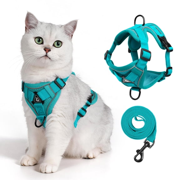 Cat Harness and Leash Set, Reflective Adjustable Escape-Resistant Vest
