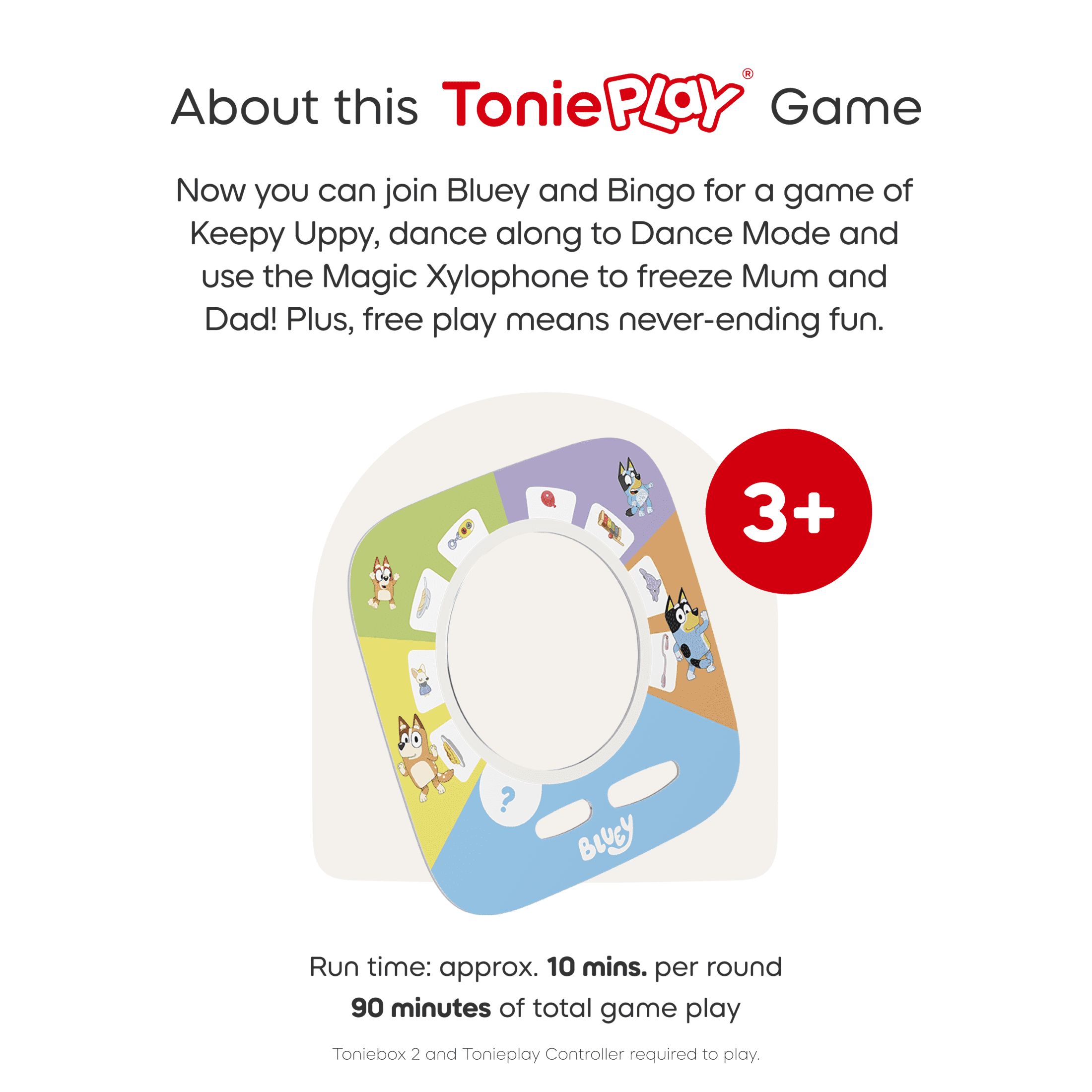 tonies Bluey Tonieplay Game,Requires Toniebox 2 and Controller, Age Group 3+