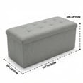 thumbnail image 2 of Alvantor Foldable Storage Ottoman Bench With PVC Material, 42-Gal Capacity, 660lbs Load, 2 of 7