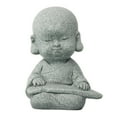 thumbnail image 2 of Statue de Bouddha Classique Figurine de Moine Feng Shui pour le Piano, 2 of 8