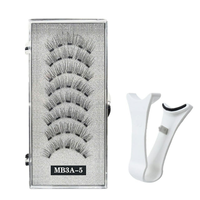 Pestañas postizas 3D de la serie Ma, rizo natural, fibra ultrasuave, reutilizables, magnéticas, fáciles de aplicar, para maquillaje diario y de fiesta, 1 paquete