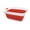 Red, variant on SAMMART Collapsible Plastic Laundry Basket - Foldable Pop Up Storage Container / Organizer - Portable Washing Tub - Space Saving Hamper / Basket
