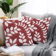 thumbnail image 2 of Throw Pillow Covers 24x24 Inch Set of 2, Burgundy Leaves Waterproof Outdoor Pillow Covers, Farmhouse Botanical Branch Vintage Modern Decorative Cushion Pillowcases for Couch, Sofa, Bed, Garden, Patio, 2 of 9