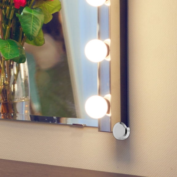 FOMIYES Luxshiny 4Pcs Plated Silver Copper Mirror Clips for Hanging Frameless Round Mirrors and Glass Shelves with Screws