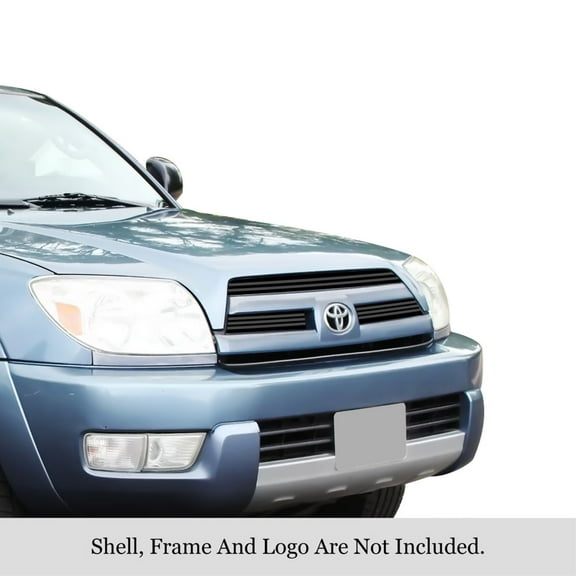 APS 2003-2005 Toyota 4Runner Black Stainless Steel Billet Grille 8x6 horizontal billet