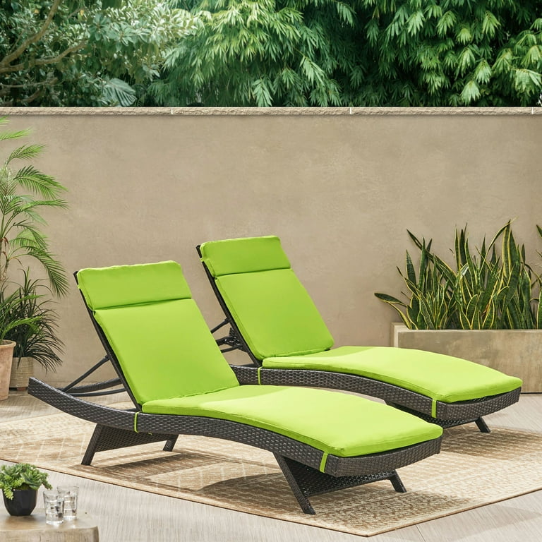 Garden Furniture Lime Green Outdoor Seat Cushions Noble House 80