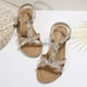 thumbnail image 4 of WILLBEST Sandalias Casuales Para Mujer, Cómodas Sandalias De Verano Para Mujer, Informales, De Tacón Medio Y Punta Abierta, De Color Puro, Para Caminar En La Playa, Para Vacaciones, Viajes, Uso Diario, 4 of 8