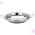 thumbnail image 3 of USHOBE Hot Pot Pan Silver Stainless Steel for Chefs and Induction Cooker 1Pcs, 3 of 8