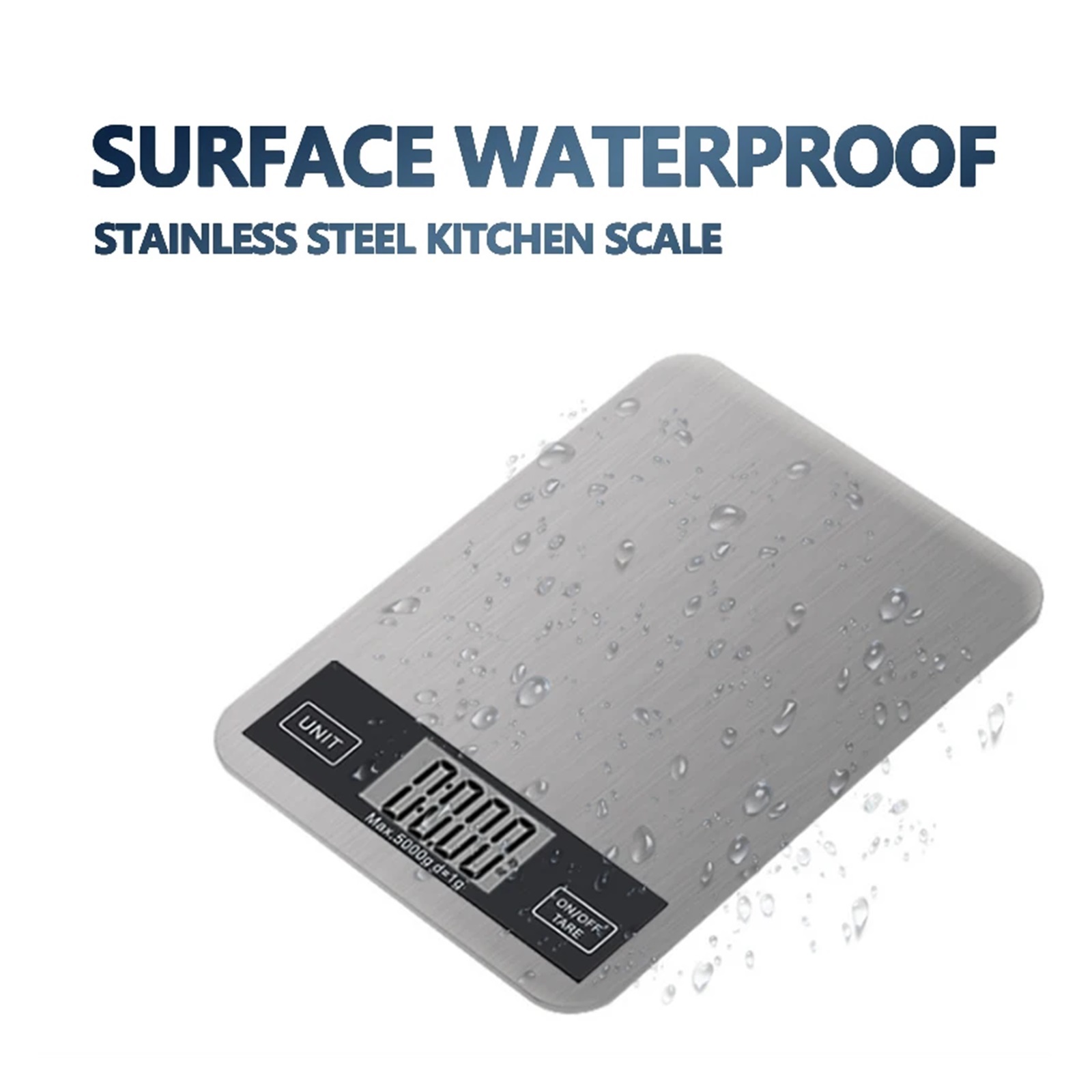 5kg Stainless Steel Kitchen Scale Weighing Scale Food Diet Postal Balance Measuring Tool LCD Electronic Cooking Scale - High Precision