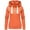 Orange, variant on IROINNID Women's Long Sleeve Hoodie Turtleneck Mid-Length Solid Color Comfy Ladies Sweatshirt Tops Shirt, Orange