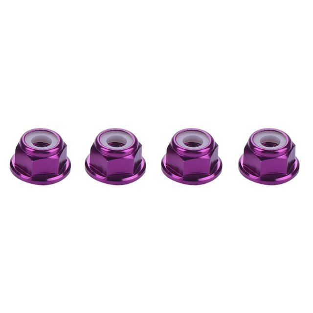 WDOplteas 4 Tuercas Bloqueo Aluminio para Coche RC 1/10 Axial SCX10 Crawler (púrpura)