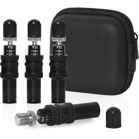 Automatic Tire Deflators Offroad Accessories 4x4 (10-30 PSI), 4PCS Auto-Stop Air Down Tire Deflators, Off Road Accessories for Rough Terrain, Safe Air Pressure Anti-Blowout Tires