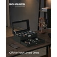 thumbnail image 2 of SONGMICS 12-Slot Watch Box, Lockable Watch Case with Glass Lid, 2 Layers, Black Synthetic Leather, Black Lining, 2 of 6