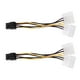 thumbnail image 1 of 2X Adaptador de Cable de Conector de Alimentación de Tarjeta Gráfica PCI-E Molex IDE Dual de 4 Una 6, 1 of 5