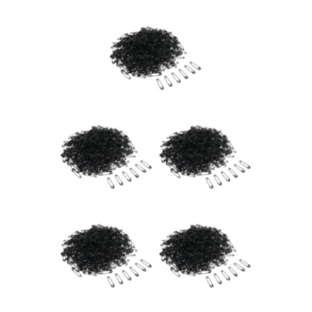 Scienceny Pasadores de seguridad de de metal brillante niquelado 500 piezas 18 mm negro Type2 NO2