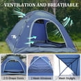 thumbnail image 3 of Roam Rider 3-4 Person Camping Tent,Outdoor Family Dome Tents,Easy Set Up Large Waterproof Tent for Camp with Top Rainfly,Breathable with 2 Doors & 2 Mesh Windows for Hiking Backpacking Traveling Camp, 3 of 7