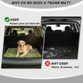 thumbnail image 4 of Jeiento Pine Bell Christmas Car Trunk Mat Size 29" x 39" All Weather Cargo Liner Non Slip Backing Stain Resistant Floor Protector for Sedan SUV Hatchback, 4 of 7