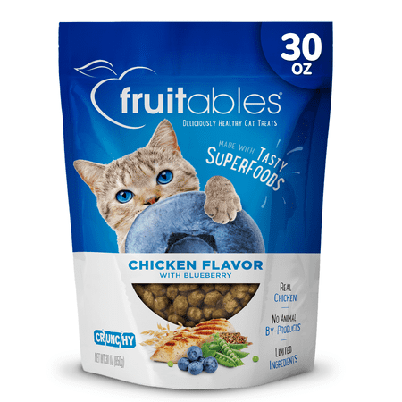 Fruitables Cat Treats | Made with Real Chicken with Blueberry | 30 Ounces