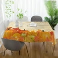 thumbnail image 6 of 54"x72" Thanksgiving Pumpkin Tablecloth, Waterproof Washable Polyester Square Table Cover, Durable Tablecloth for Kitchen Dining Table Party Decor, 6 of 7