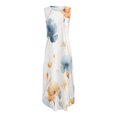 thumbnail image 4 of Gibobby Vestido largo de verano para mujer Vestido casual clásico sin mangas con bolsillos para mujer Moda versátil para el día a día(Blanco,M), 4 of 5