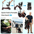 thumbnail image 4 of ScootNGo Voyager 33 lbs Lightweight Foldable Mobility Scooter for Seniors & Adult, Airline Approved 4-Wheel Electric Scooter, NFC Unlock, Burgundy, 4 of 10