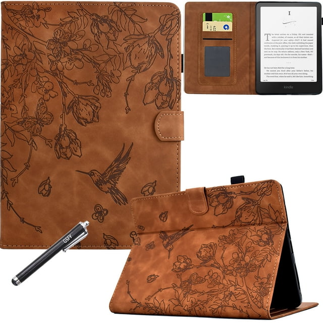 GSFY Case for Kindle Paperwhite (12th Generation, 2024), PU Leather Magnetic Closure Wallet Case Auto Sleep/Wake for 7 inch Kindle Paperwhite / Kindle Colorsoft Signature Edition 2024, Brown