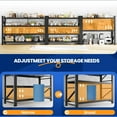 thumbnail image 5 of MIIIKO 68" W Storage Shelves,7500LBS Metal Garage Storage Shelving,Heavy Duty Adjustable Unit Storage Shelves for Warehouse,Basement,68" W x 24" D x 63" H,Black, 5 of 8