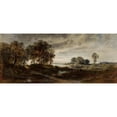 thumbnail image 3 of Adolf Dressler 14x8 Black Modern Framed Museum Art Print Titled - Landscape of the Oder River (1874), 3 of 5