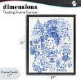 thumbnail image 4 of Stupell Industries Glam Sicilia City In Blue Black Floating Frame Canvas Art, 17 x 21, by Karolina Sato, 4 of 8
