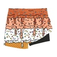 thumbnail image 5 of Crunowin Boys Summer Shorts Ice Cream Print Elastic Waist Lightweight Beach Shorts Orange Size 14, 5 of 6
