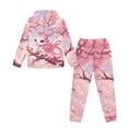 thumbnail image 5 of Uorisanigo 2-Piece Jogger Set – Lightweight Cherry Blossom Dragon Pullover Sweatshirt and Sweatpants Outfit, Stylish Fall Winter Warm Cothes Kids Oversized Hoodie & Pant Sets, 5 of 7