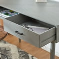 thumbnail image 4 of SAFAVIEH Remy Mid-Century 1 Drawer Writing Desk, Distressed Grey, 4 of 14
