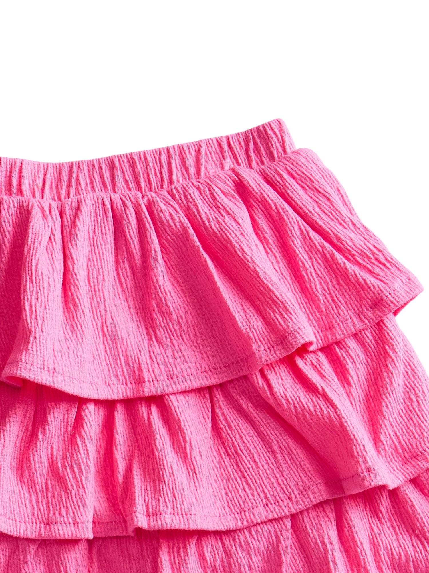 Wonder Nation Girls Tiered Scooter Skirt, Sizes 4-10