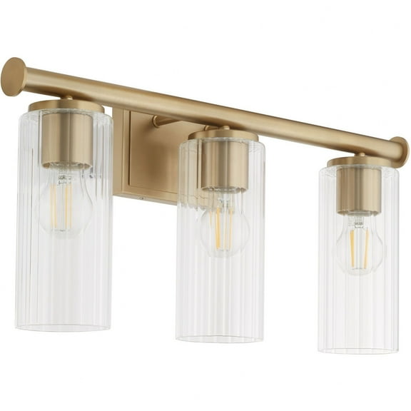 Quorum Juniper by Tamara Day 541-3-80 Bath Vanity Light 24 in. wide - Aged Brass