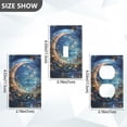 thumbnail image 7 of Yayeee Blank Wall Plate Cover 1-Gang 4.5"x2.7" Home Unused Decorative Outlet, Crystal Moon, 7 of 7
