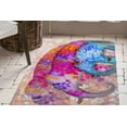 thumbnail image 5 of Animal Rugs, Kitchen Rug, Colorful Rugs, Accent Rugs, Personalizeds Rugs, Bedroom Rug, Animal Rug, Floral Three Elephants Rugs, Soft Rugs, 1.7'x2.3' - 50x70 cm, 5 of 8