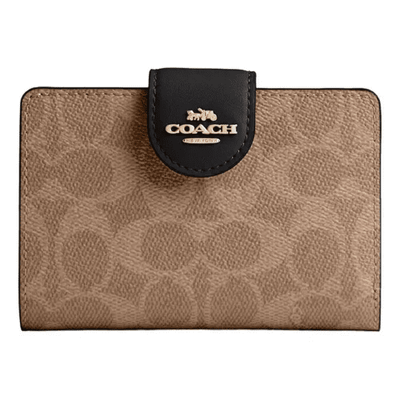 Cartera Moda Para Mujer Piel Coach Original Corner Zip cafe