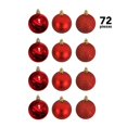 thumbnail image 2 of Adorno Navidad KingsHouse 72pz Decoracion Esferas 6cm Rojo, 2 of 6