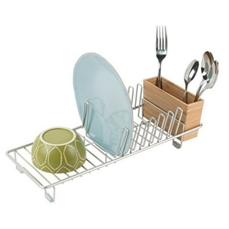 Mdesign Compact Kitchen Dish Drainer Rack For Drying Glasses