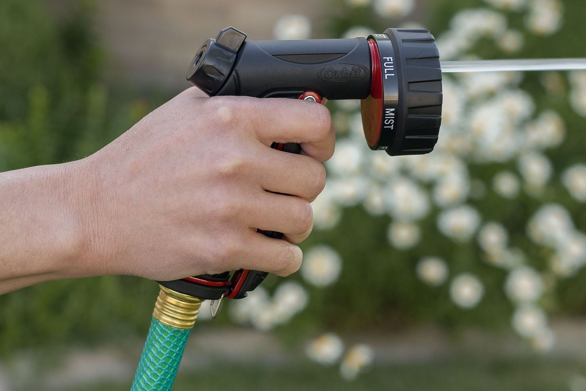Orbit Pro Flo 7-Pattern Hose Watering Nozzle, Metal Front Trigger