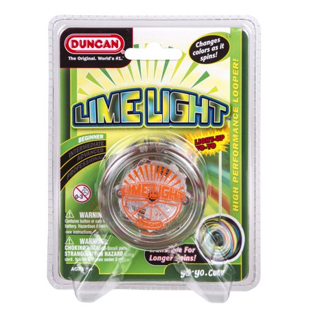 Duncan Toys Limelight LED Light-Up Yo-Yo  Beginner Level Yo-Yo with LED Lights  Clear and Orange