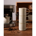 thumbnail image 4 of Famiware Star 4-Piece Stoneware 12 oz Coffee Mug Set, Cappuccino White, 4 of 7