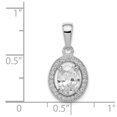 thumbnail image 2 of Sterling Silver With Cubic Zirconia Oval Pendant, 2 of 2