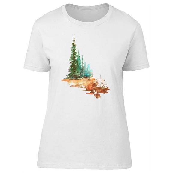Juniper Pine Trees And Forest T-Shirt Women -Image by Shutterstock, Female Small