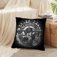 thumbnail image 3 of LALILO Throw Pillow Covers Grey Emblem Accent Army Camo Camping Cloth Cushion Cover 18" x 18", 2 Pack, 3 of 6