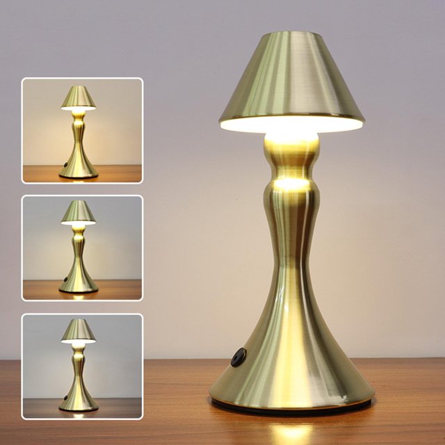 Lámpara táctil Yinane para comedor Dorado 11x24cm Lámpara de noche