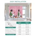 thumbnail image 6 of Pink Snowman Christmas Tie Up Curtains for Windows 45 Inch Length Balloon Curtains Kitchen Adjustable Balloon Window Shade Gifts Xmas Tree Winter Snowflake Tie Up Bathroom Curtain Window 34"x45", 6 of 6