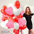 thumbnail image 5 of PMU Heart Shaped Balloons 15 Inch PartyTex Premium Red, Pink and White Latex Valentines Day, Weddings, Birthdays, Anniversaries, Engagements Pkg/25, 5 of 9