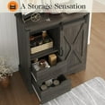 thumbnail image 4 of CozyHom Kitchen Pantry Storage Cabinet With Drawers and Shelves, Wine Bar Buffet Cabinet Liquor Bar Sideboard, Gray, 4 of 9